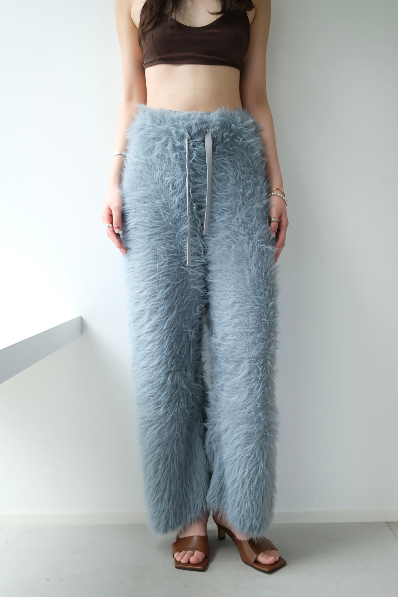 A CCORDION BUSHY PANTS ブシィパンツ Blue