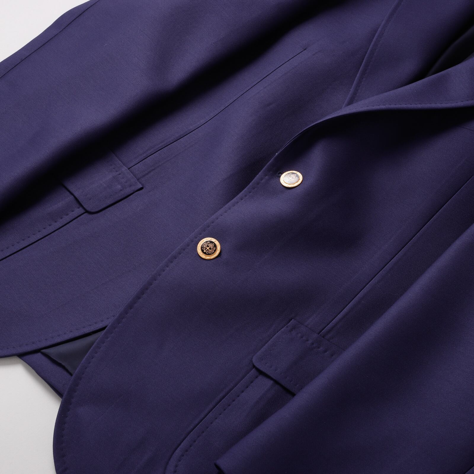 新品】MINTENS made in French special wool silk Vintage Fabric Navy