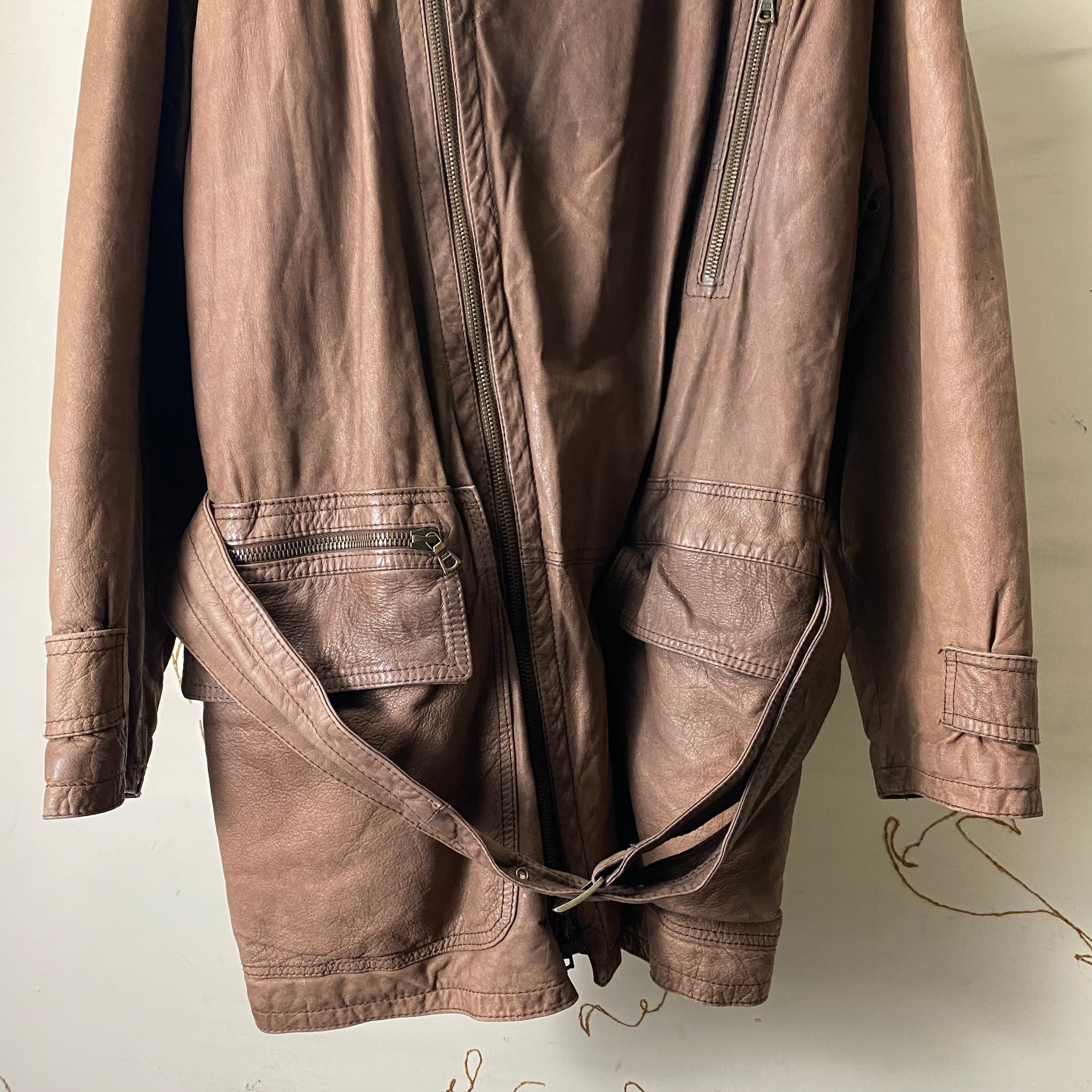 vintage RUFFO leather riders coat | NOIR ONLINE