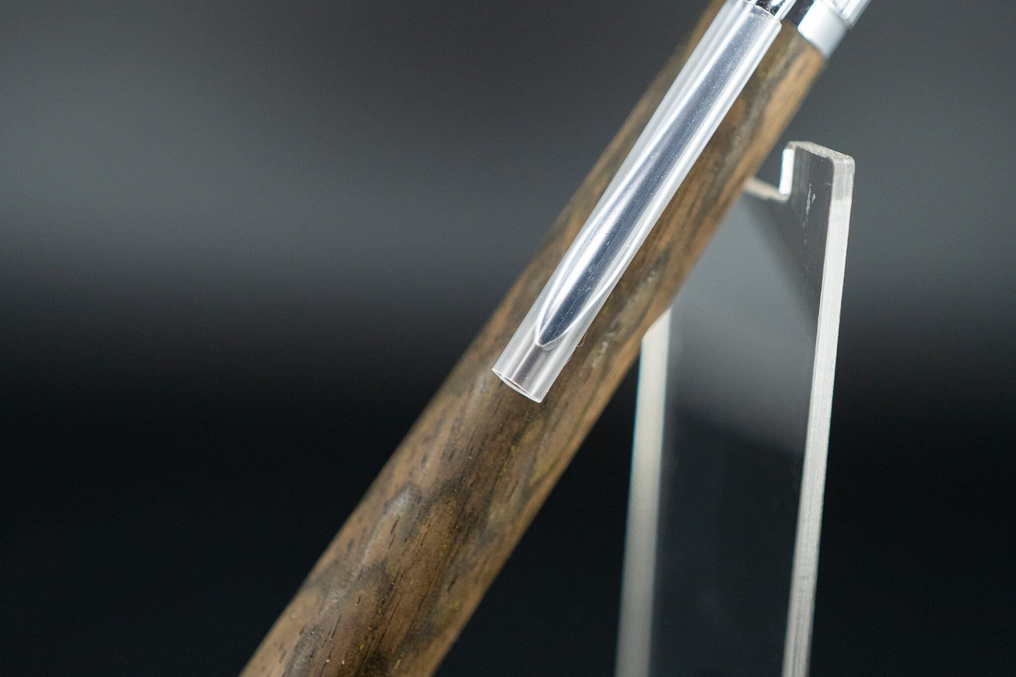 【魅惑の黒い紋様】黒柿 孔雀杢 極上 ⑥ silver BP