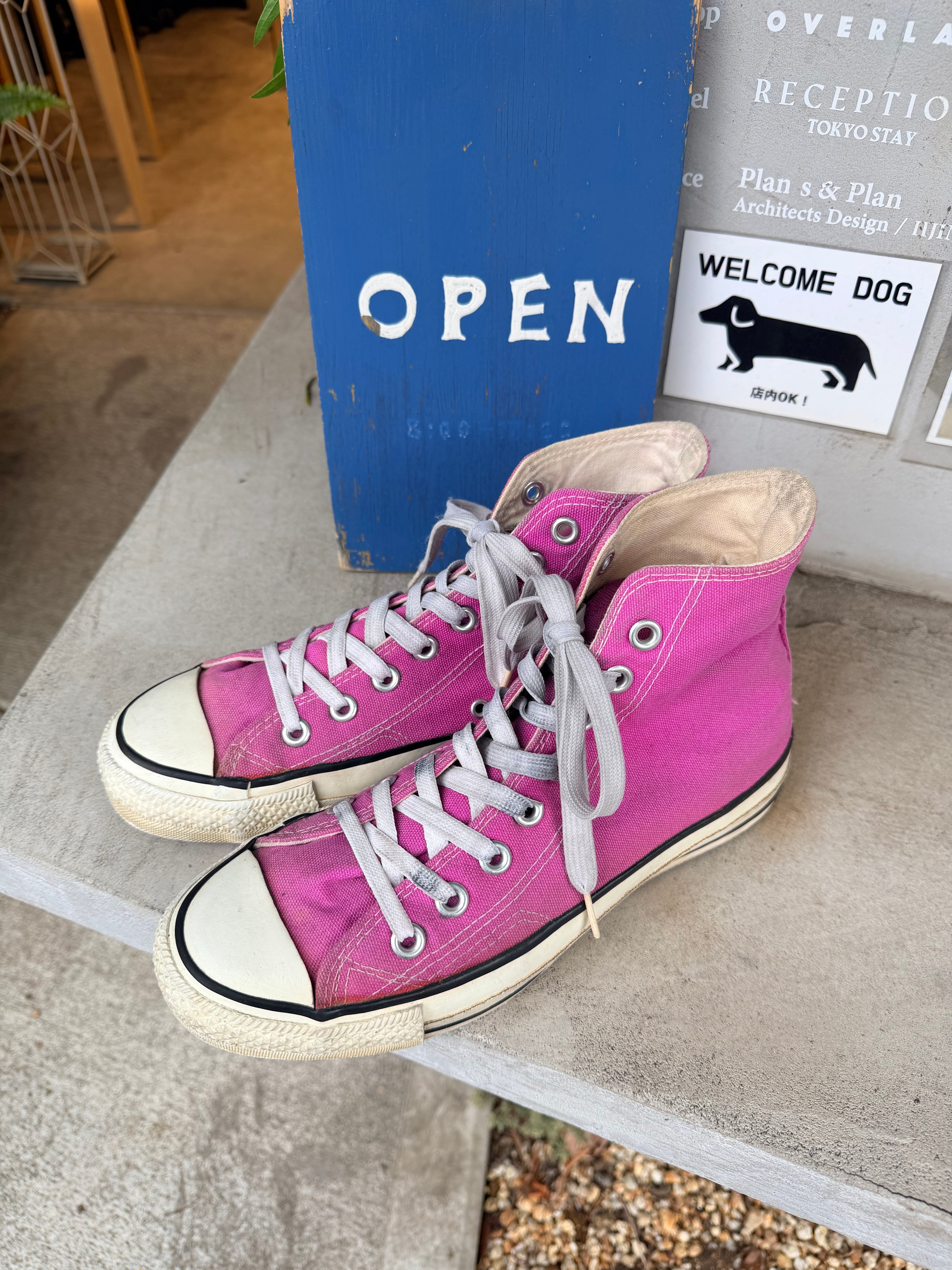 (AC1000)90's CONVERSE ALL STAR Hi made in USA / pink