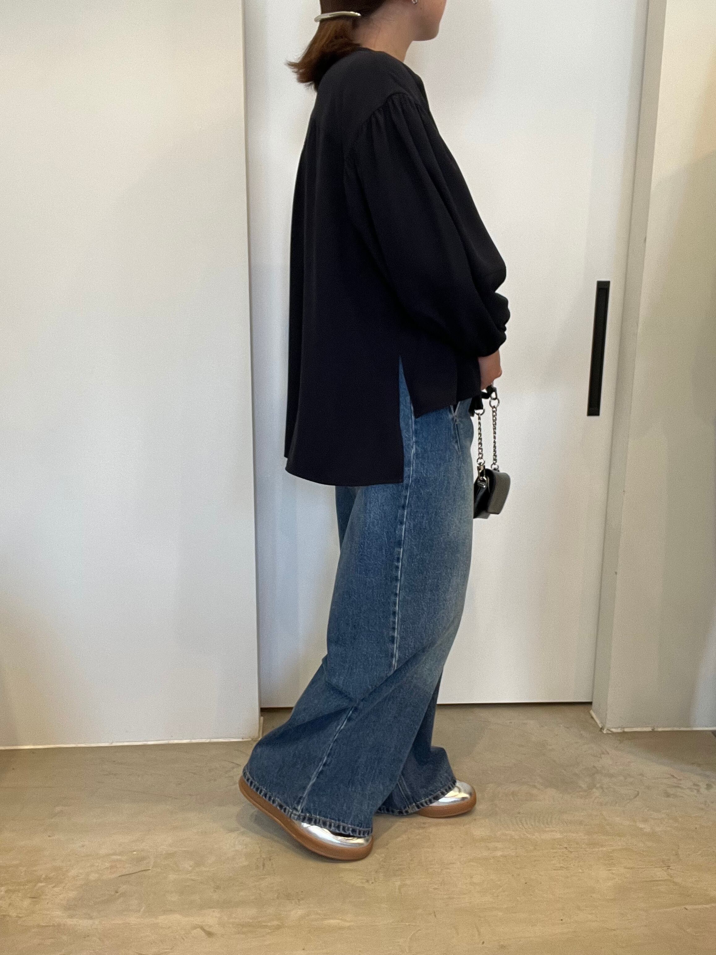 【PASSIONE】ギャザードロップショルダーブラウス 516910