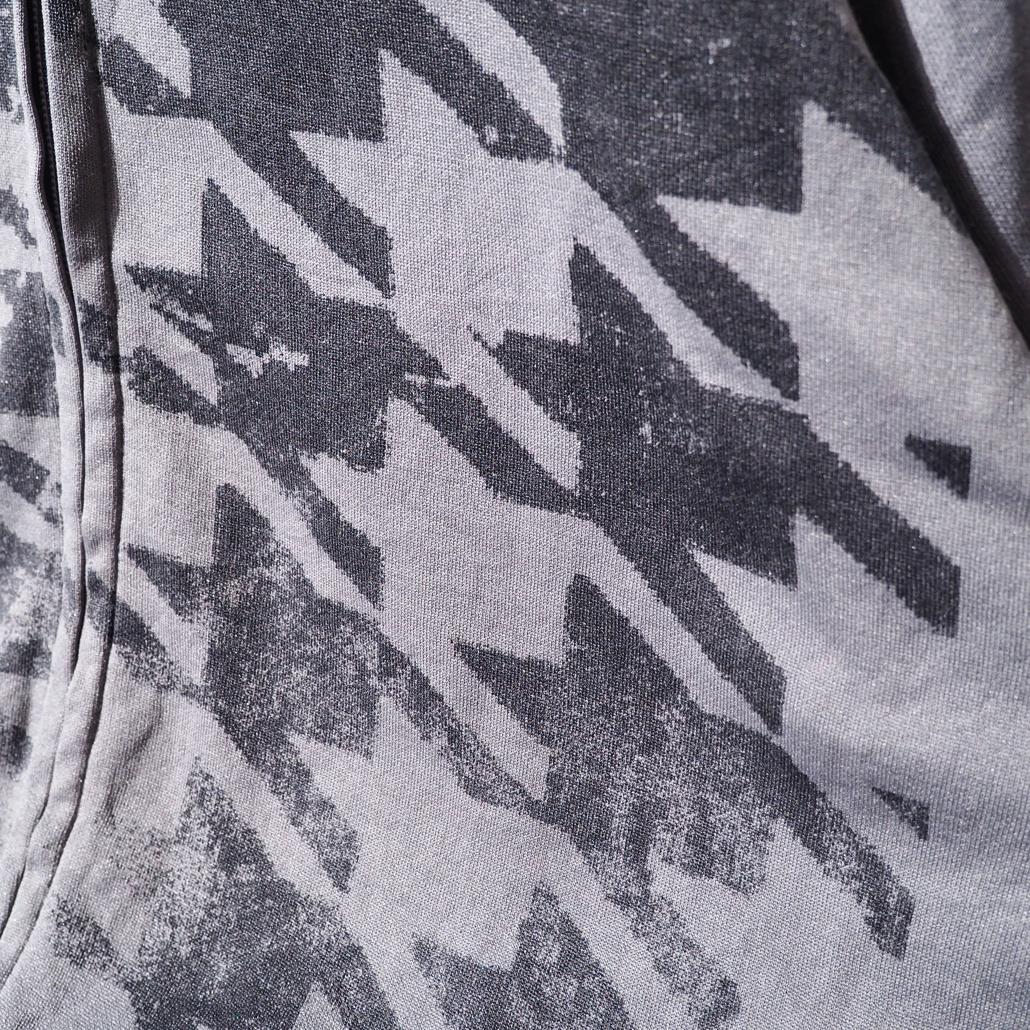 2000s ” CARBON ”  Houndstooth pattern High neck Track jacket