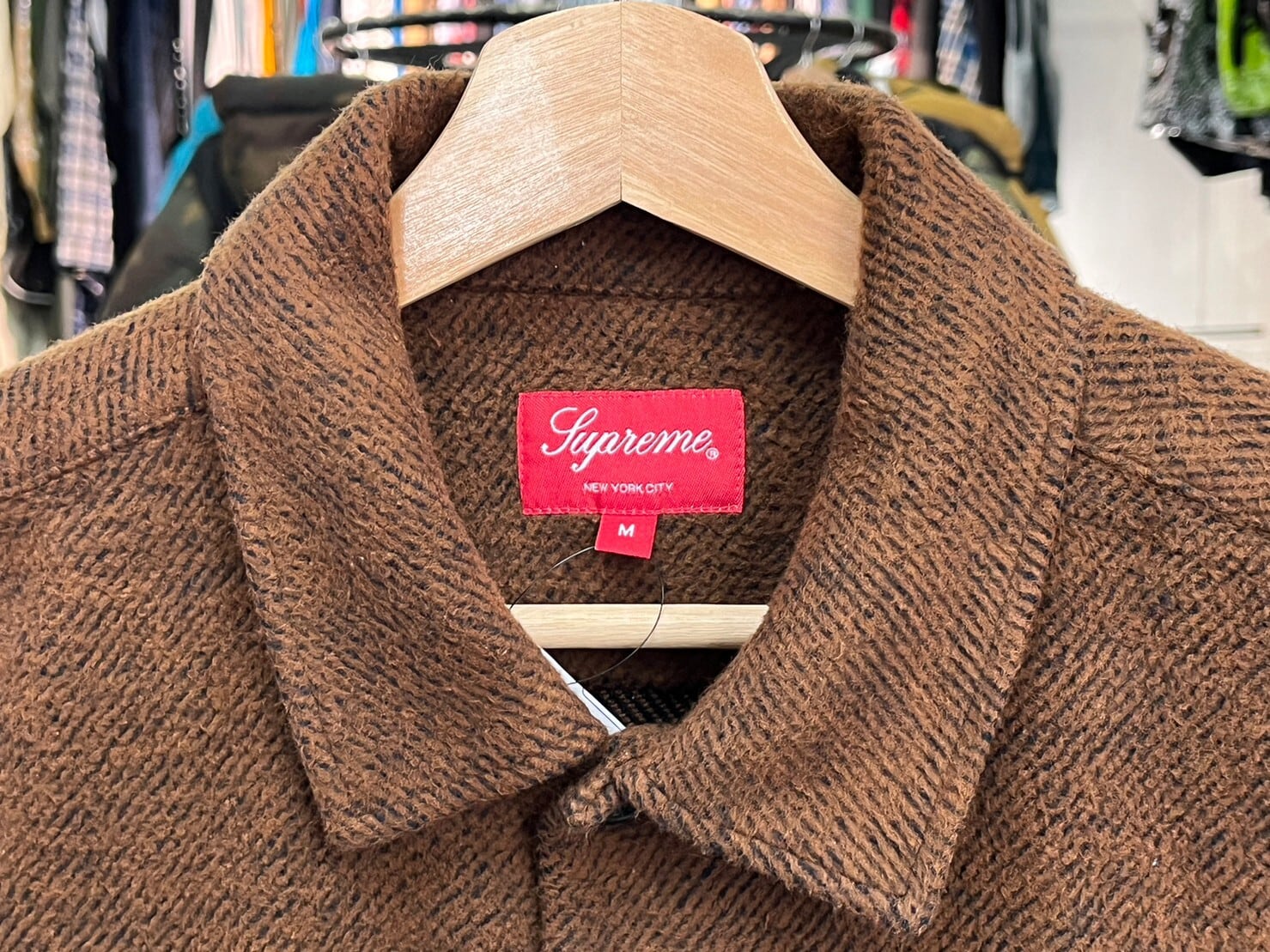 Supreme BRUSHED FLANNEL TWILL SHIRT BROWN MEDIUM 02809 | BRAND 