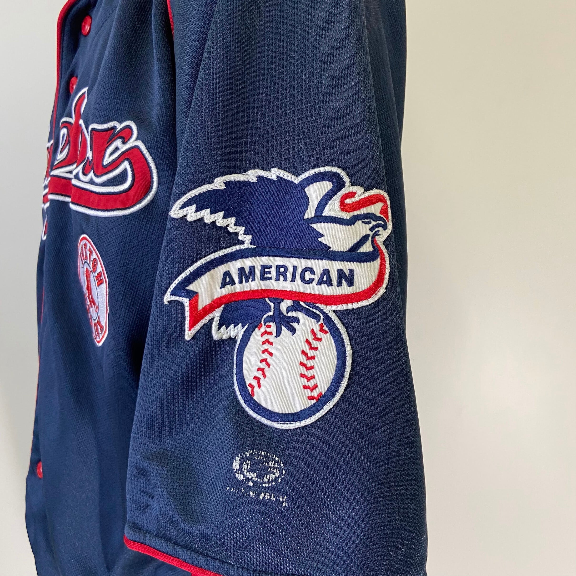 MLB ボストン・レッドソックス ベースボールシャツ メンズL 古着