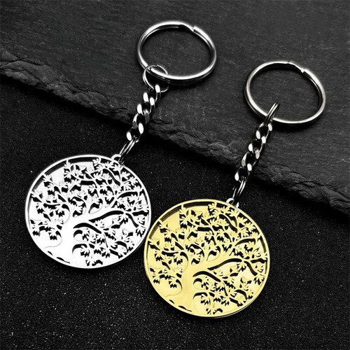 ペンダント 指輪 リング  ステンレス ゴールド シルバー チェーン プラント 木の葉 リーフ 植物 鍵 レディース メンズ 木 ツリー