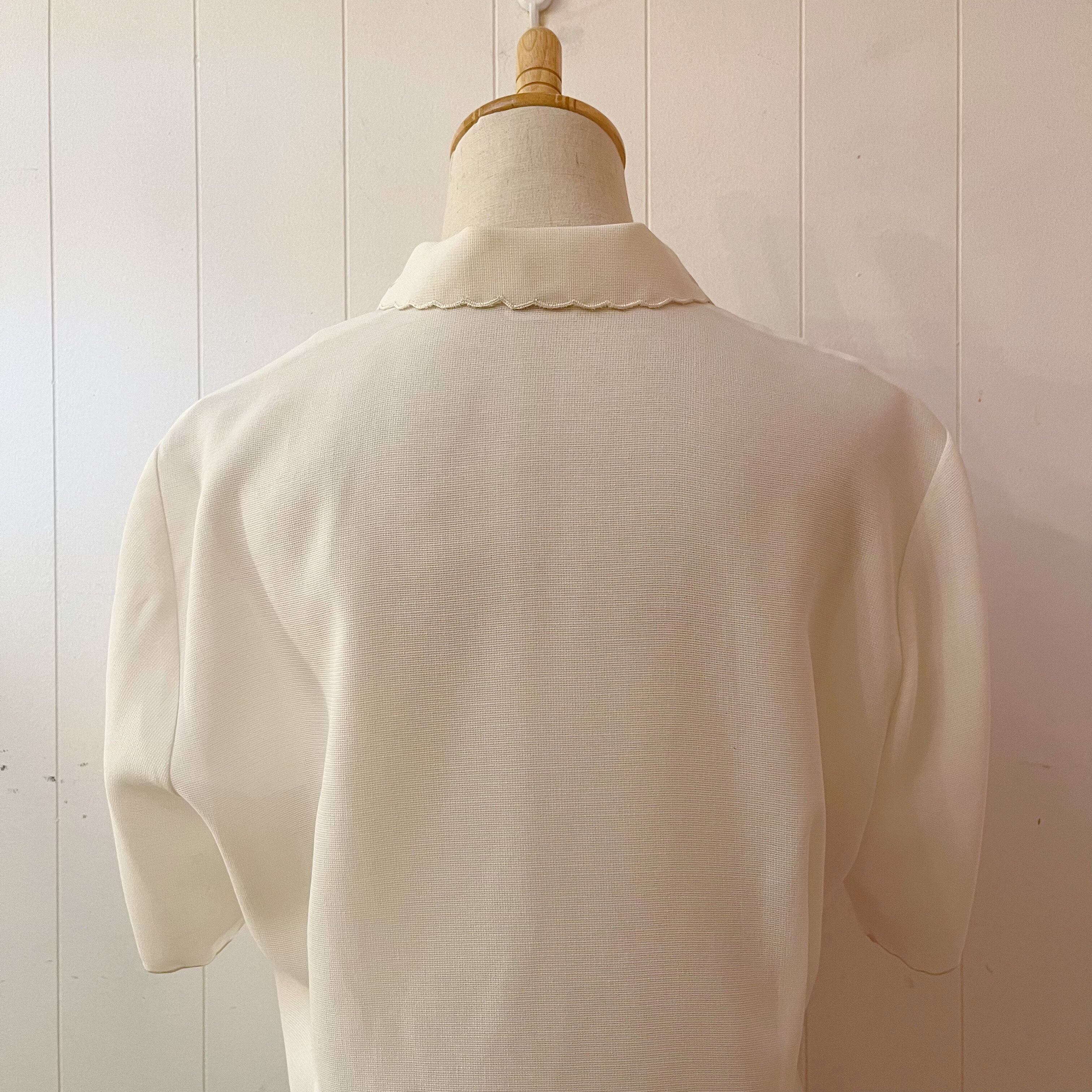 flower ribbon embroidery blouse