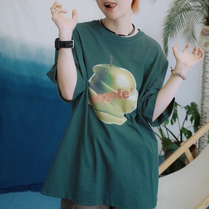 STILLYOU夏少女の桃色プリントTシャツ