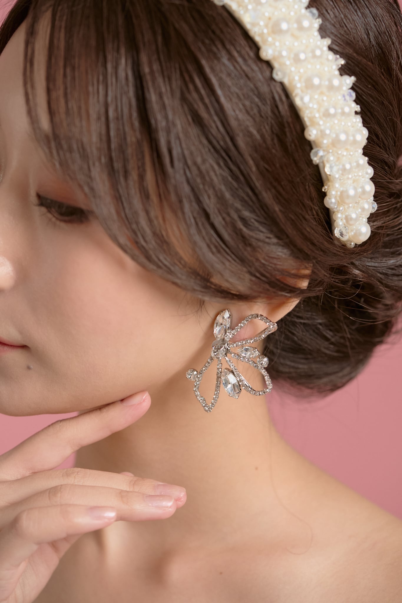 Elizabeth Bower】Mari Statement Stud シルバーイヤリング