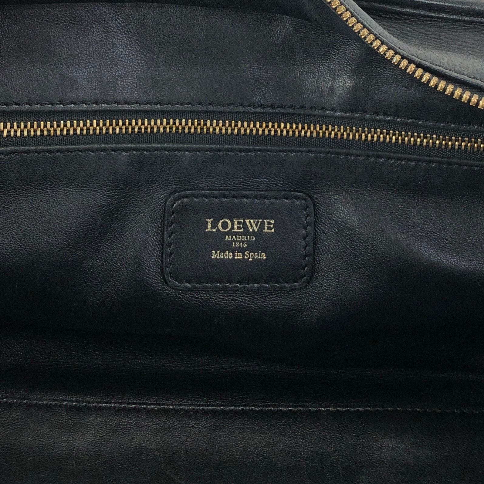 LOEWE ロエベ アマソナ28 ハンドバッグ ブラック アナグラム レザー