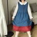 バックリボンドット柄ジャンスカ ・12539