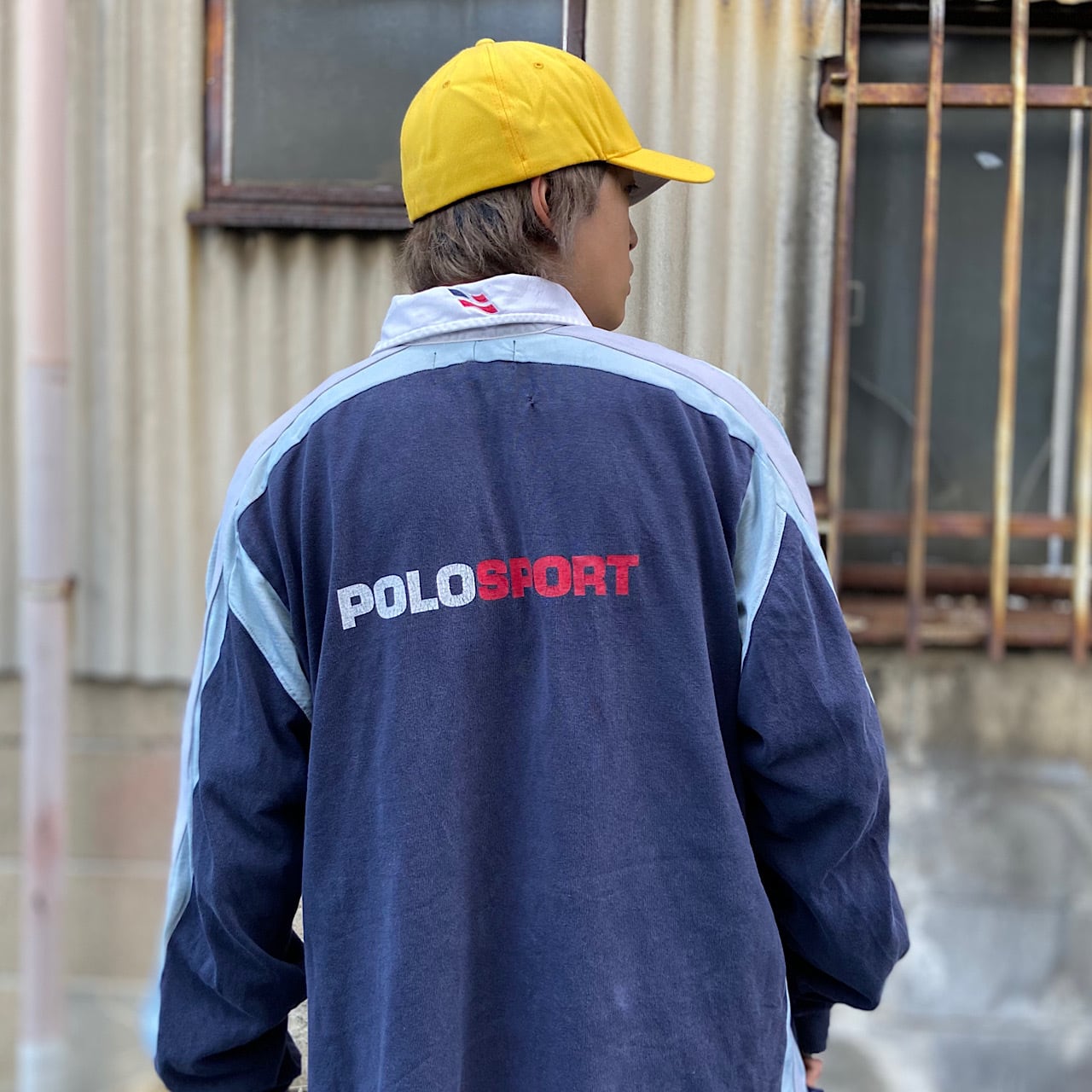 【希少】90's  POLOSPORT ナイロン　メッシュキャップ