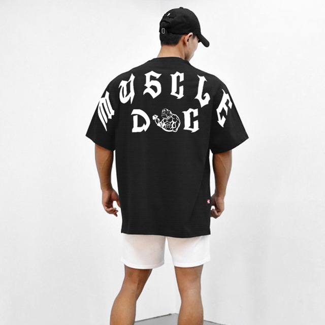 バックロゴマッスルTシャツ　A-0032