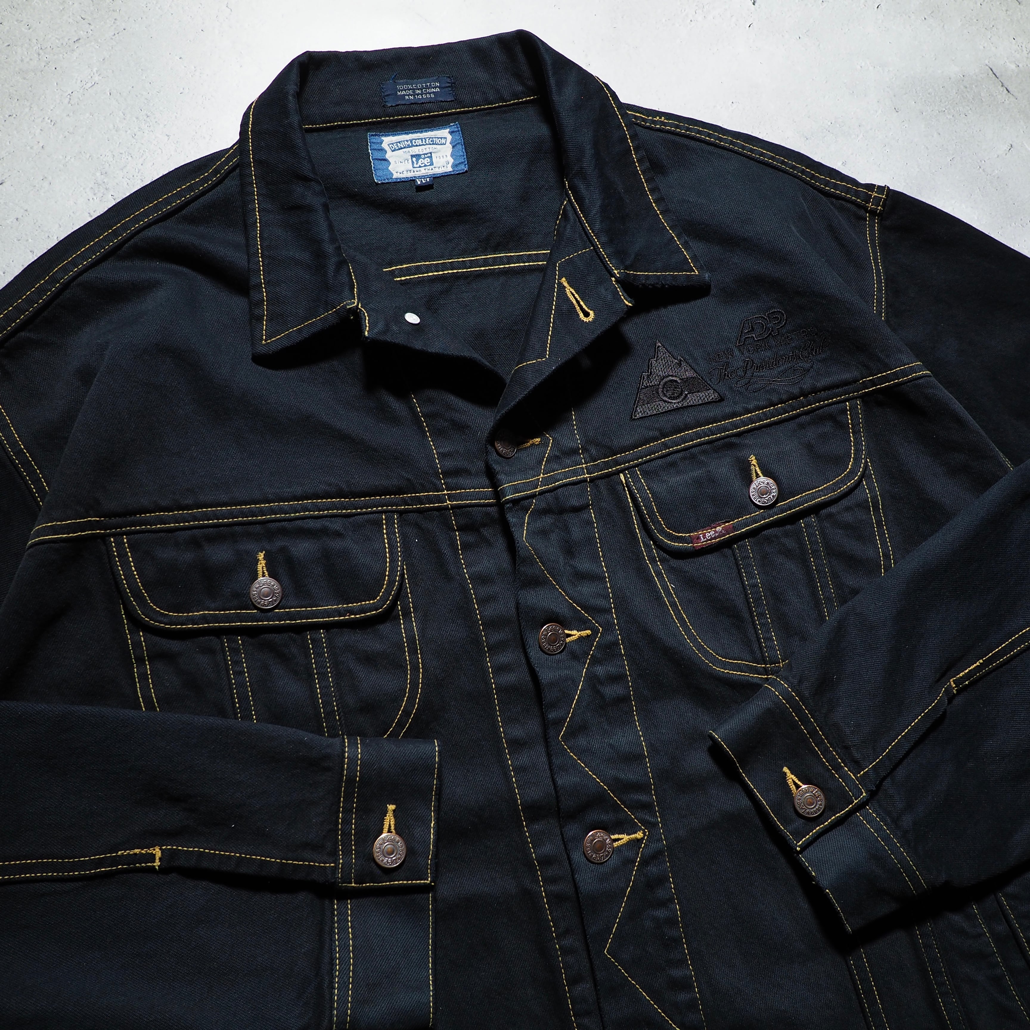 ” Lee ” Black hand dyed King loose silhouette denim jacket