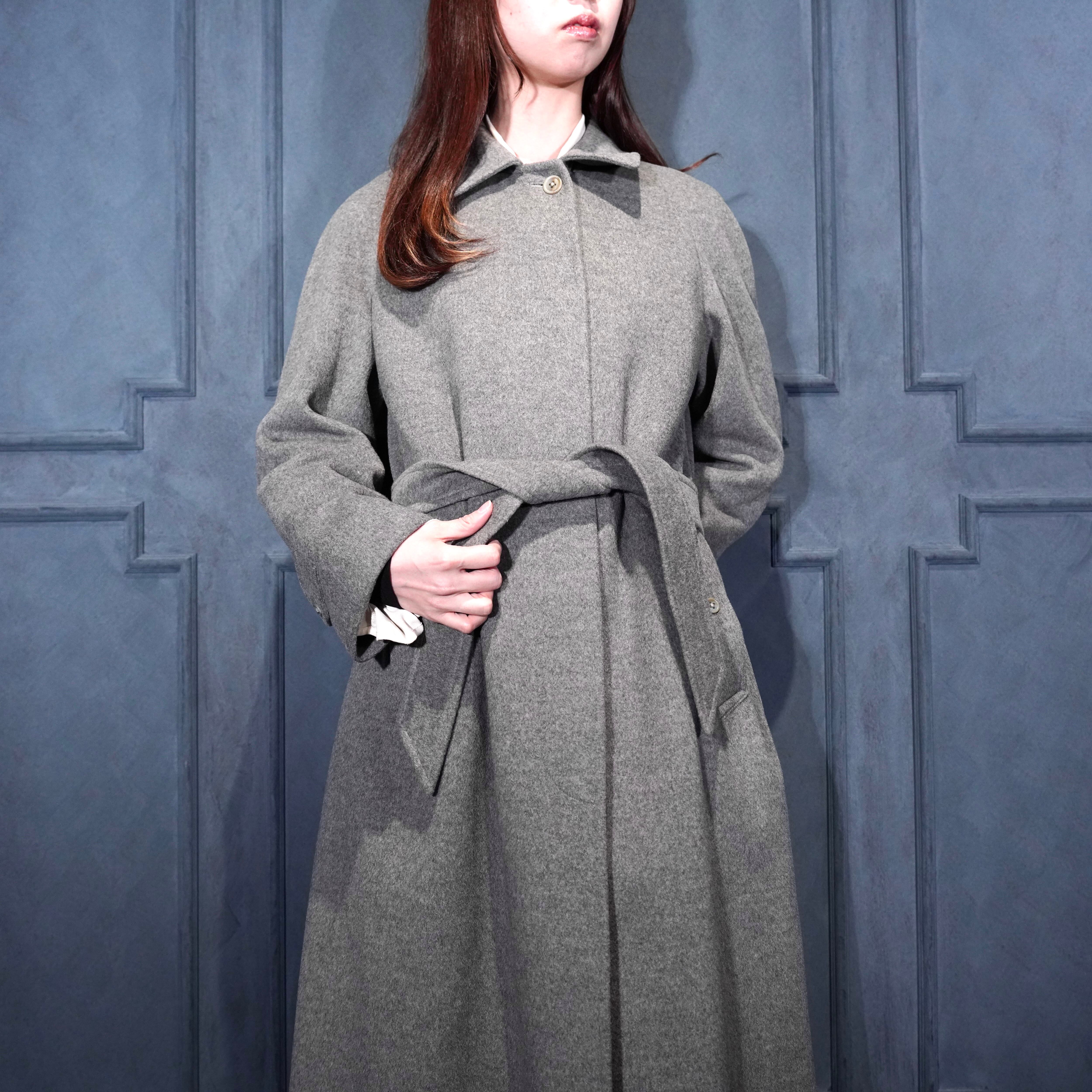 Burberrys CASHMERE BREND WOOL BELTED BALMACAAN COAT/バーバリーズ