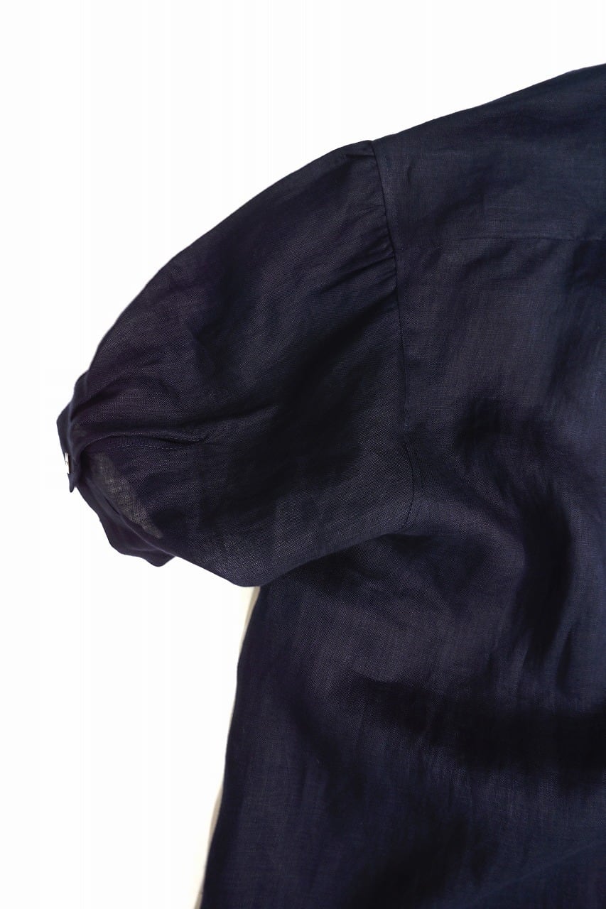French Linen Open Collar S/S O/P