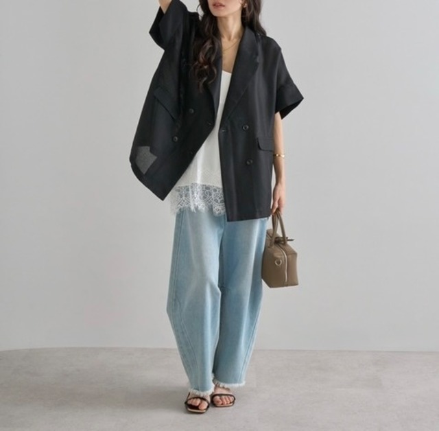 (予約) リネンライクテーラードジャケット