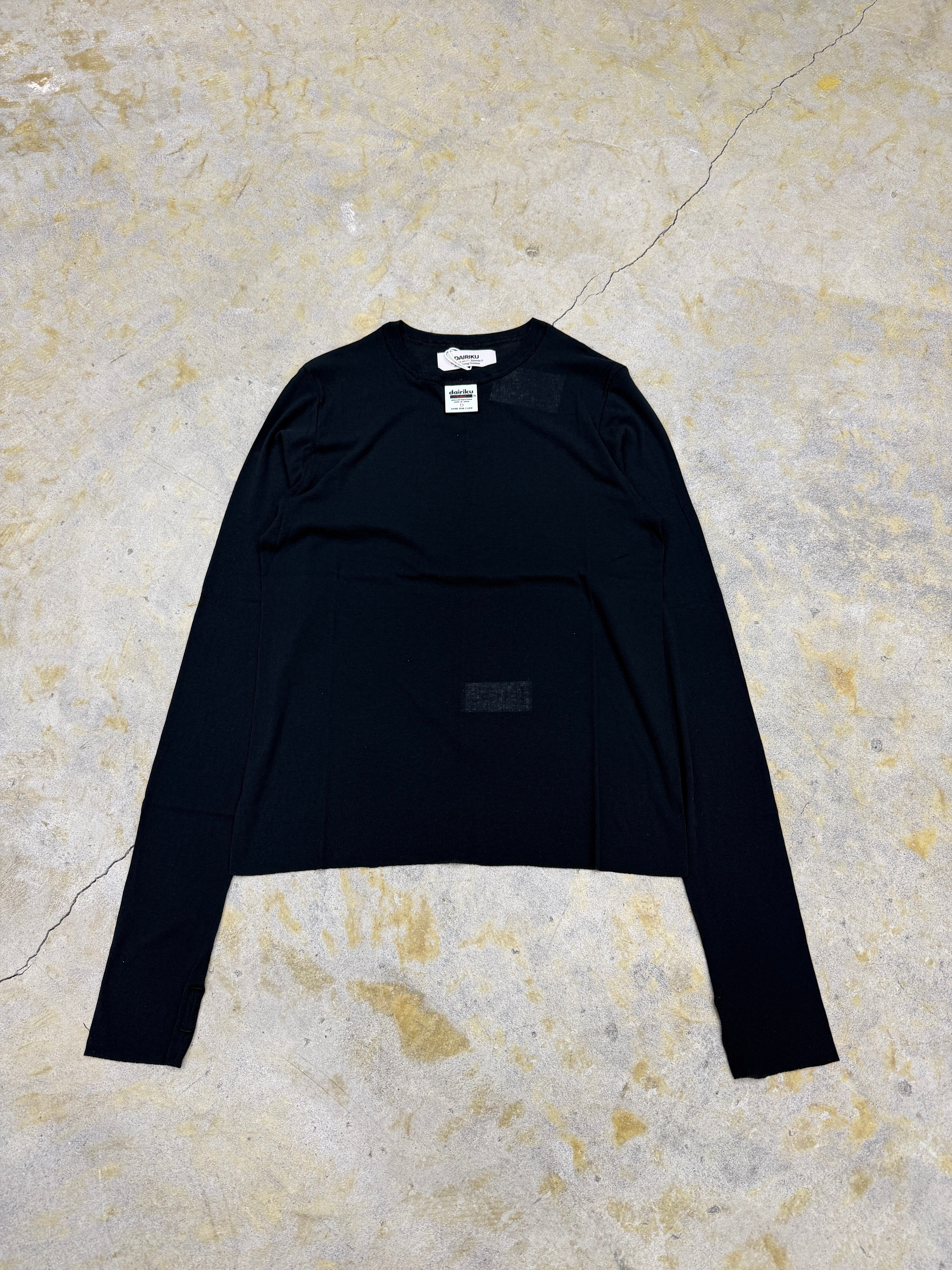 DAIRIKU | DaisySkelton Rib Tag Tee | Black | HOWDAY