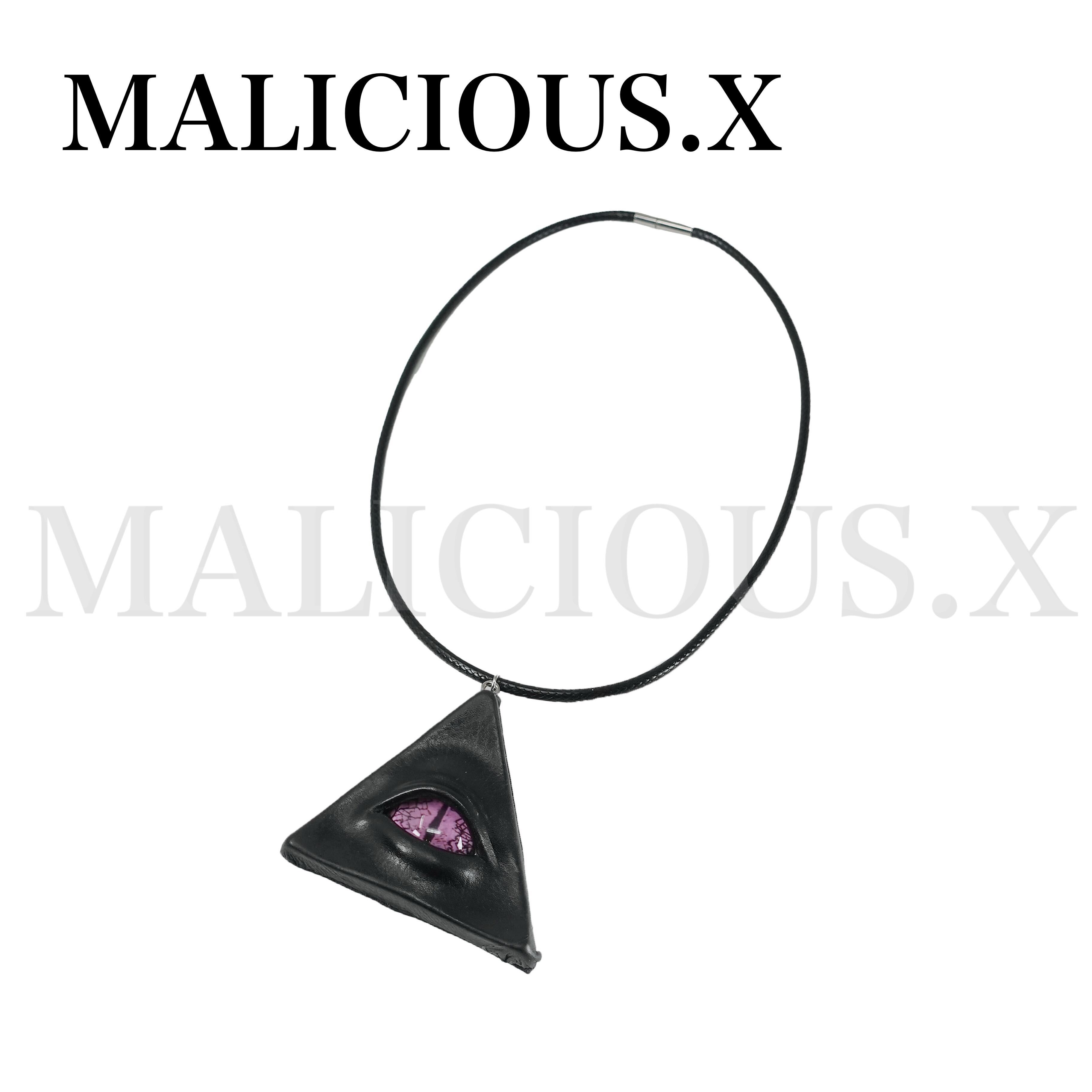 Reptile(D)Eye necklace (BK)/Purple | MALICIOUS.X