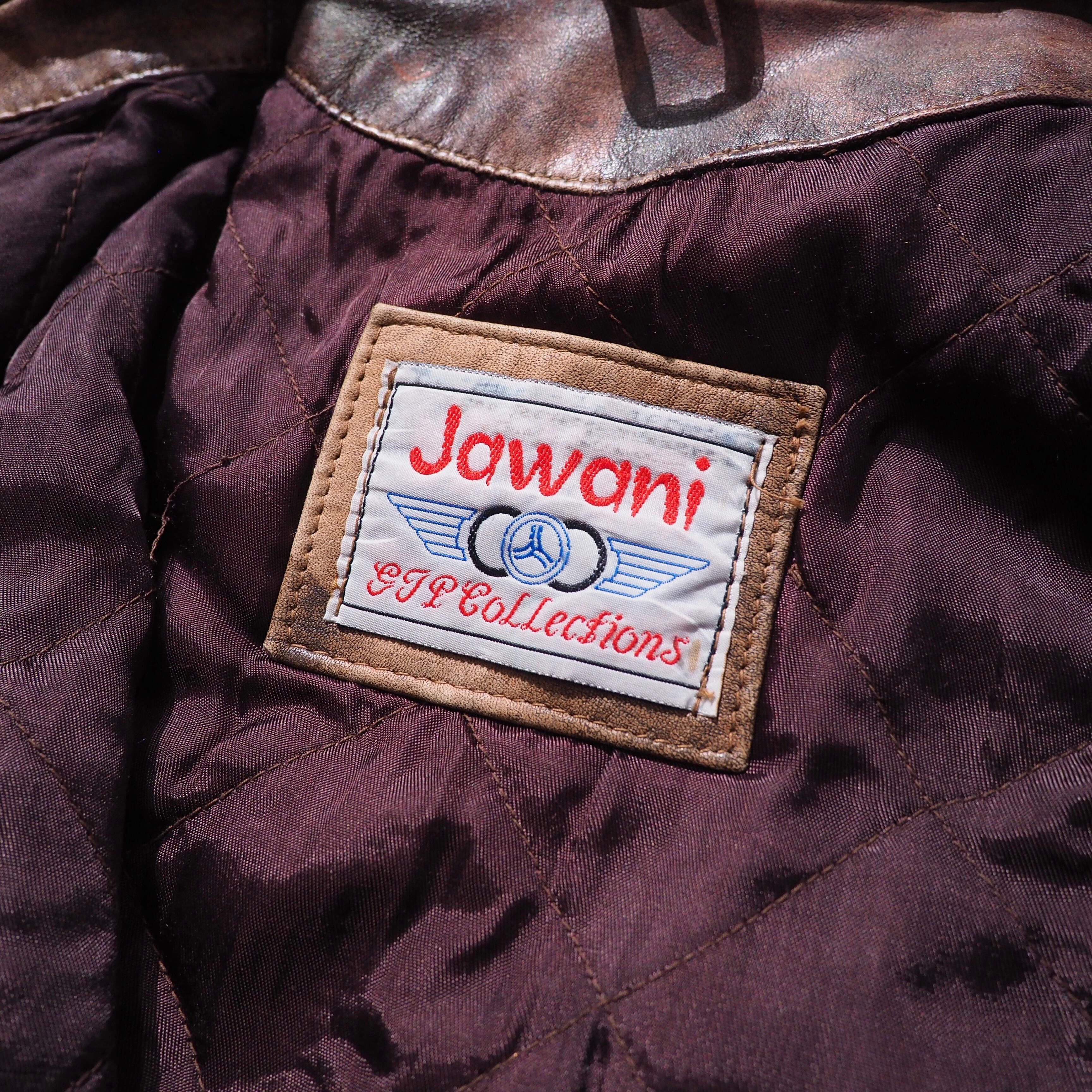 ” Special ” Aging processing Big Pockets vintage leather jacket