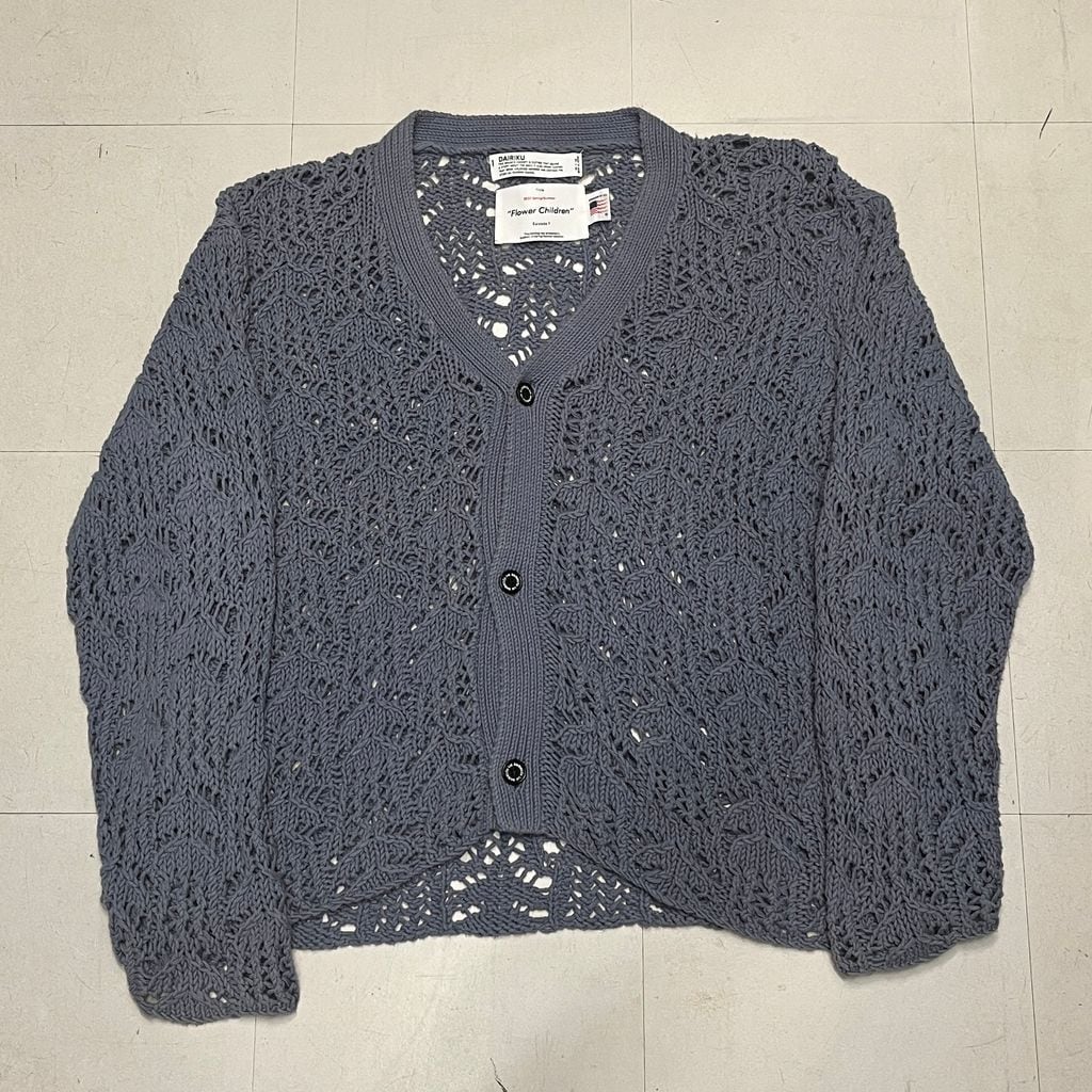 DAIRIKU ダイリク 21SS Flower Pattern Hand Knitting Cardigan