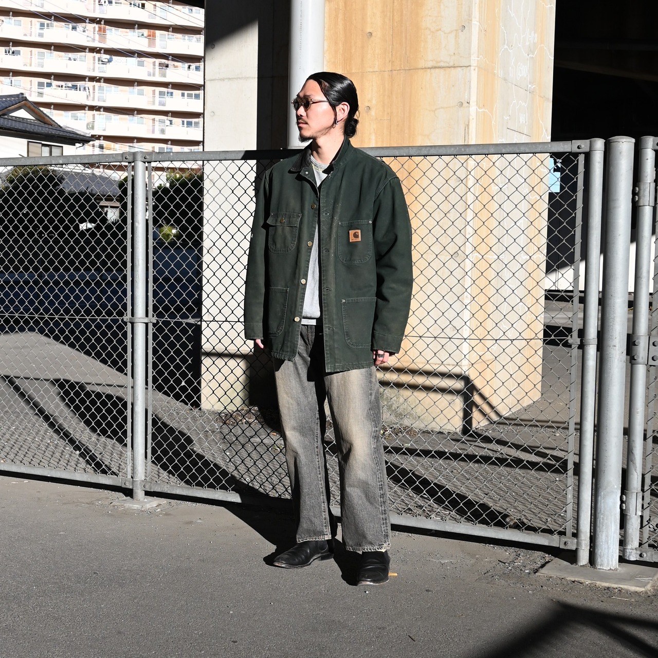 ヴィンテージCarhartt Coveralls 、KUON別注スウェットコーディネート