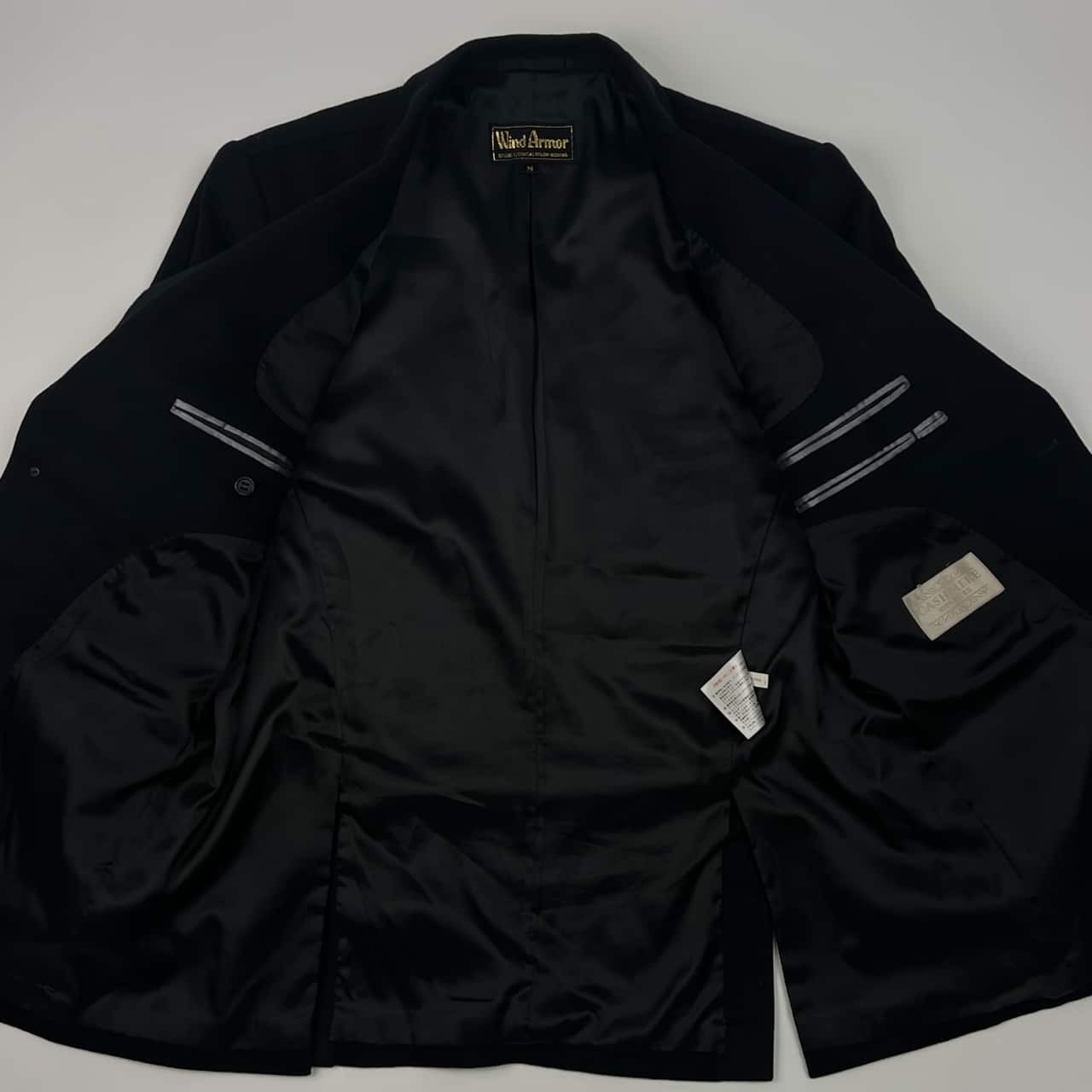 カシミヤ100% Wind Armor ウィンドアーマー 2B テーラードジャケット M/ブラック メンズ ニチワ