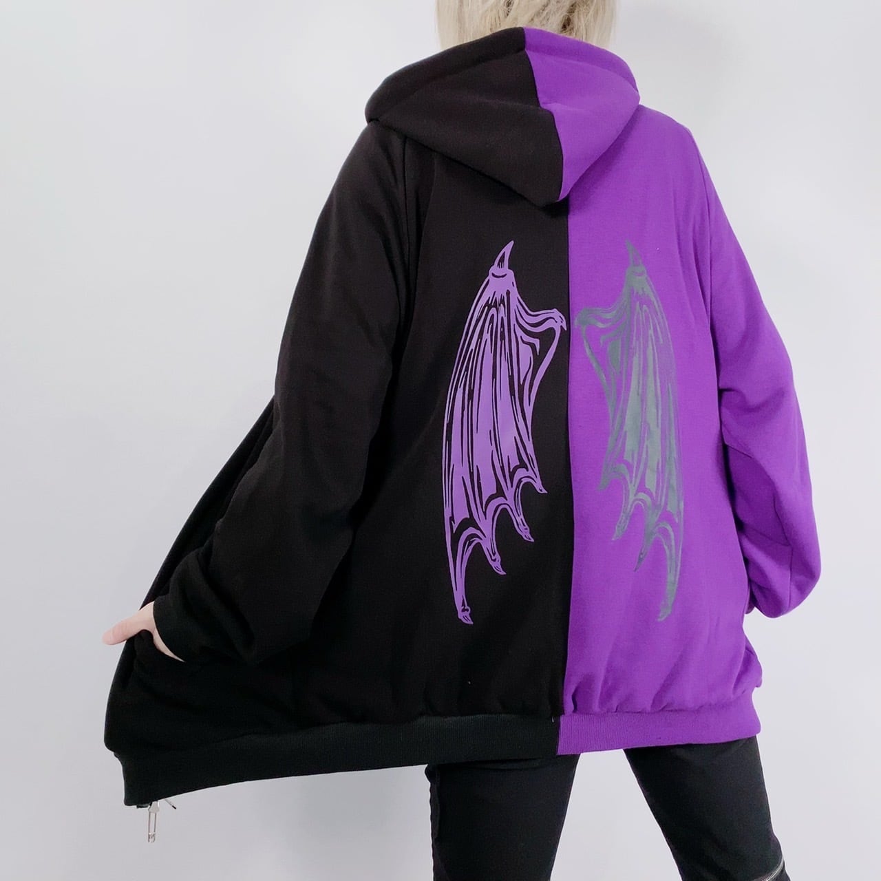 防寒裏起毛TWO-TONE DOUBLE ZIP PARKA【DEVIL WING】 | NIER CLOTHING powered by BASE