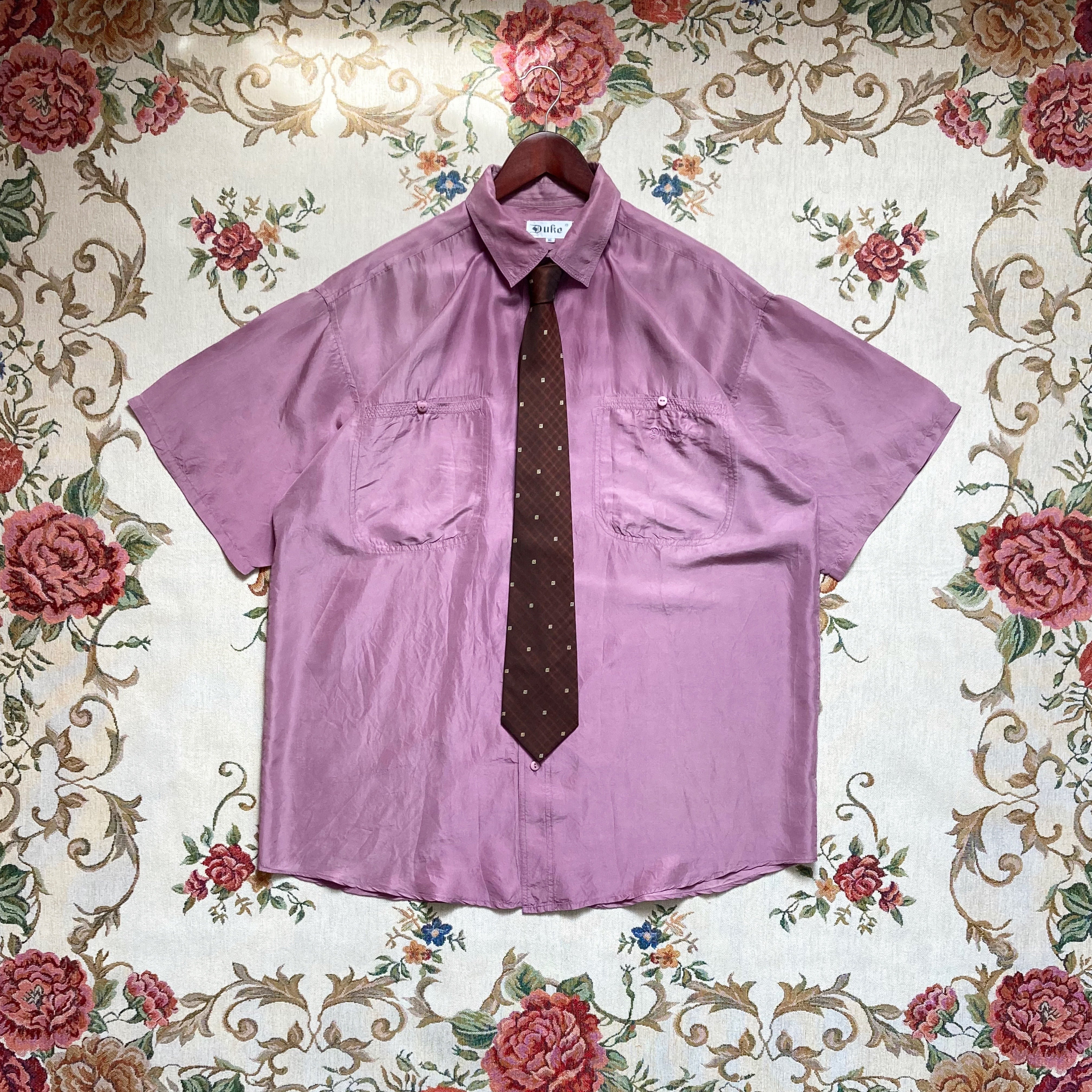 vintage silk shirt & necktie【set】YouTube着用