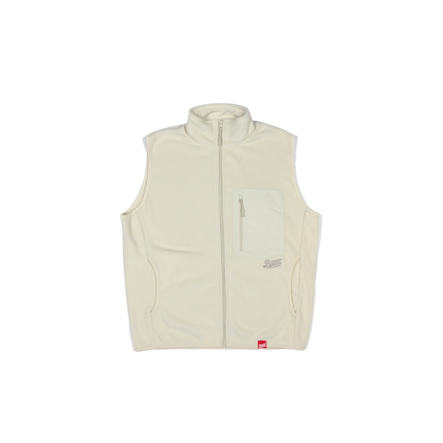 LOGO PATCH MICRO FLEECE VEST [ECRU]