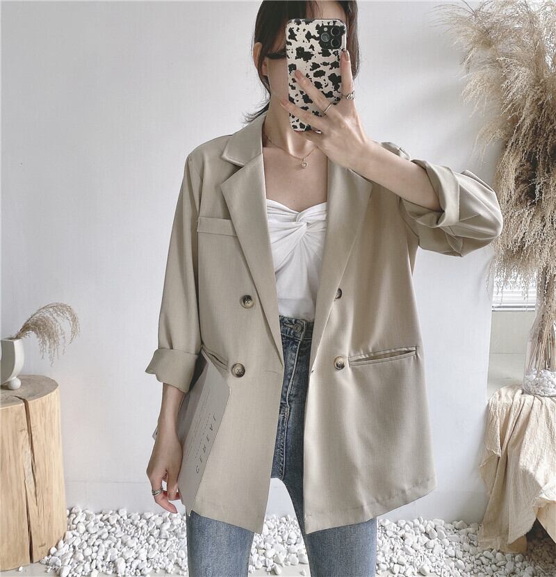 スプリングサマースタイルルーズ薄手ジャケット レディース ロング 春物 夏物 1号婦人13295320977