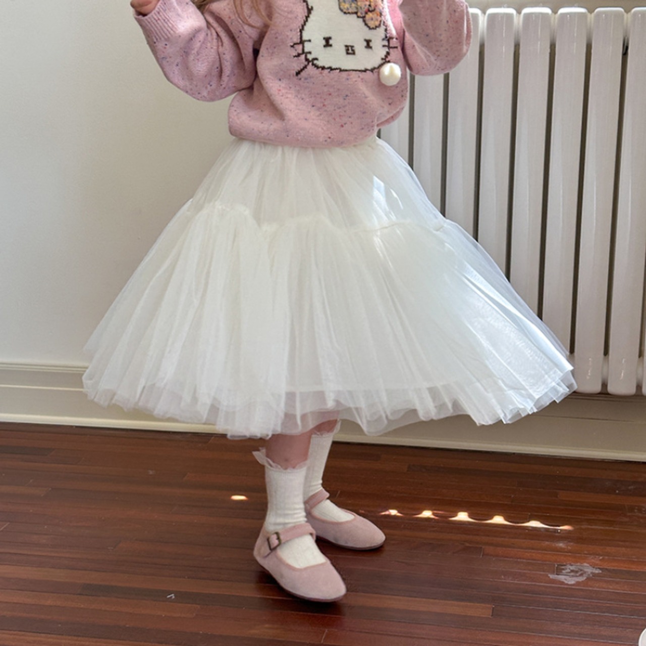 春ドームシルエットチュールスカート