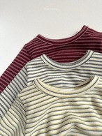 【 minirobe / 予約 】Yoyo striped T