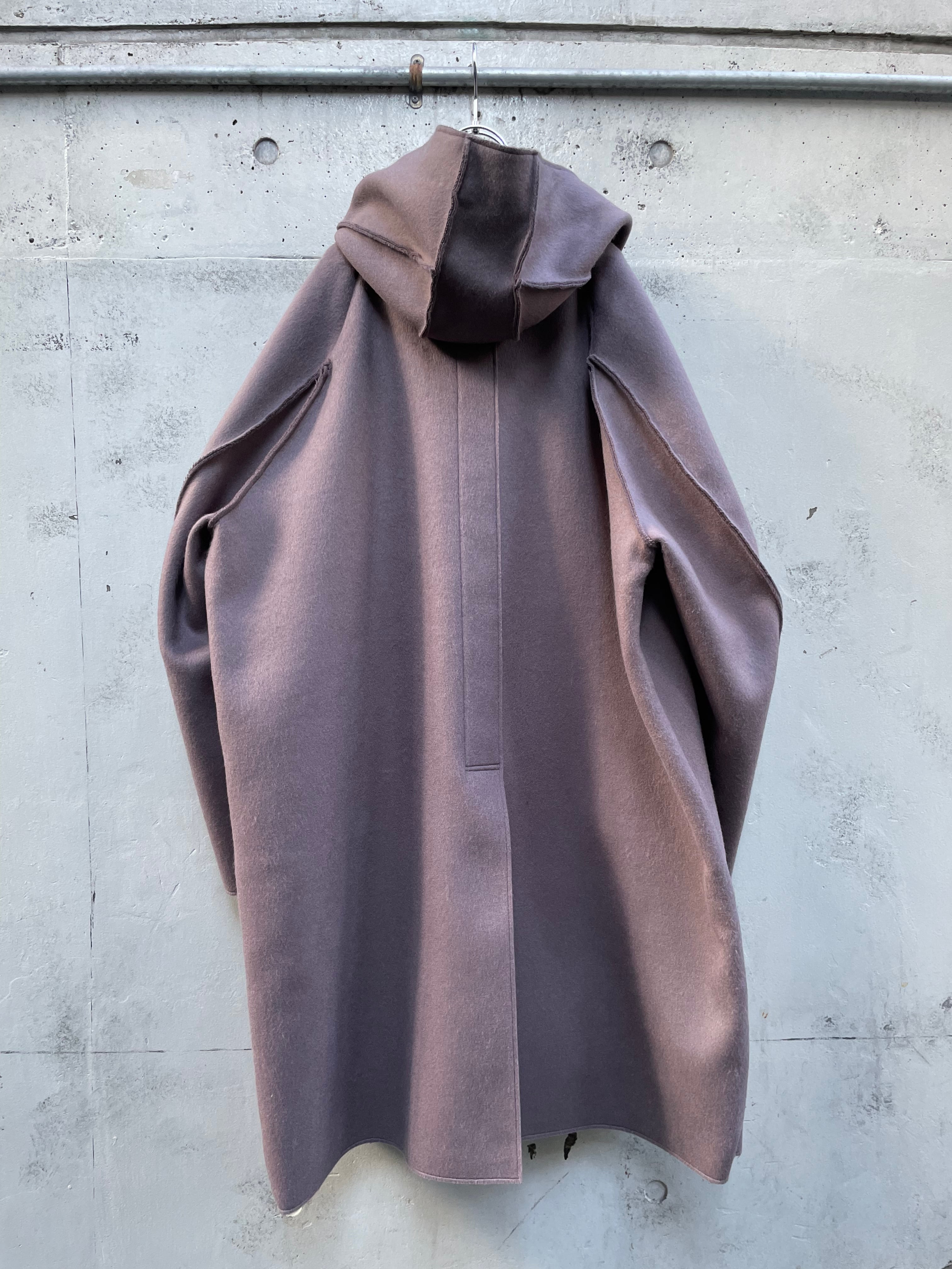 my beautiful landlet』PECOLAMB DOUBLE BEAVER WOOL HOODED COAT