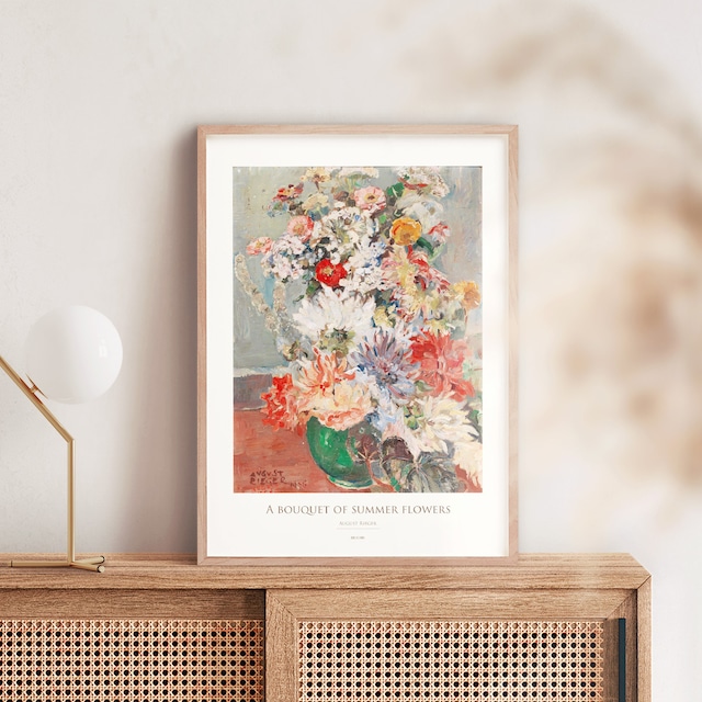 アウグスト・リーガー 夏の花の花束 アートポスター 静物画 名画 絵画 ポスター アートパネル 特大 AP208
