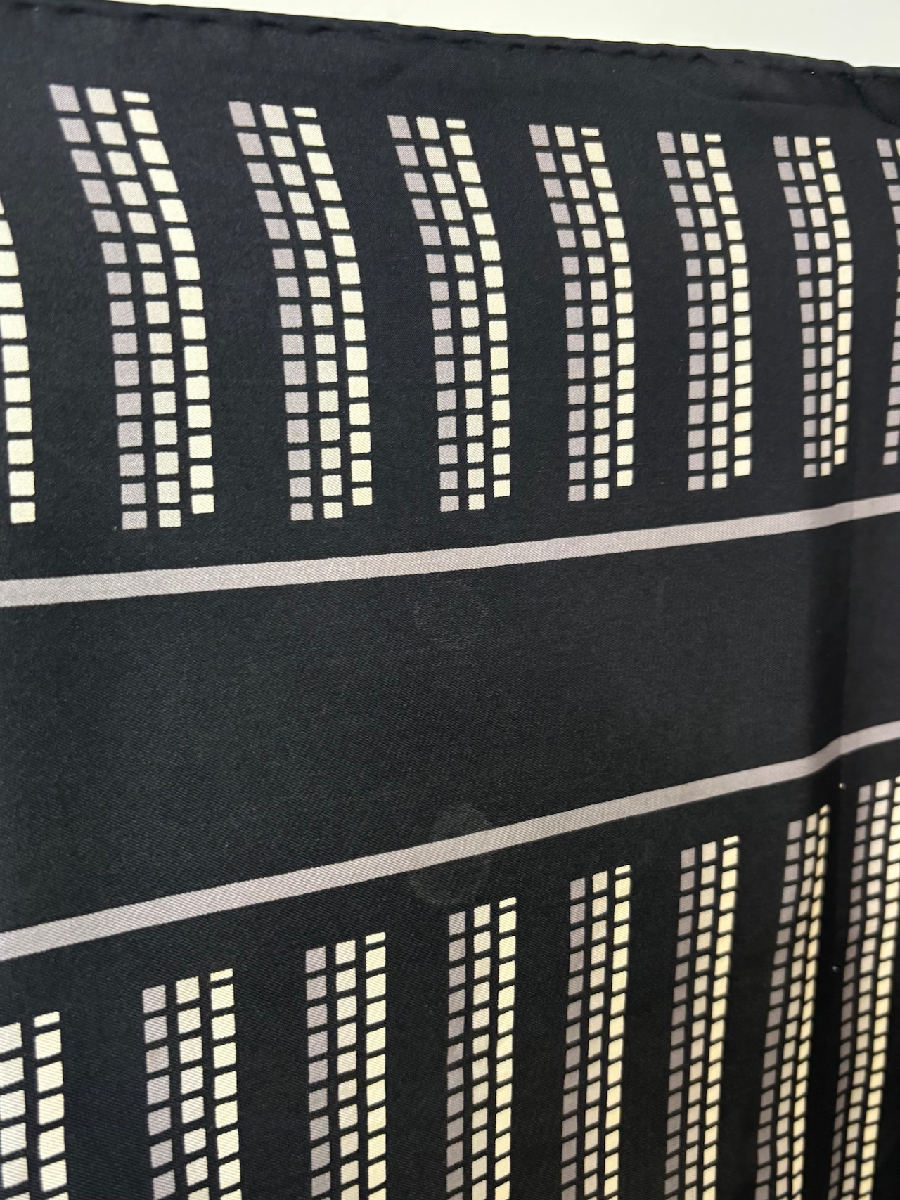 geometric stripe silk scarf-5153-8