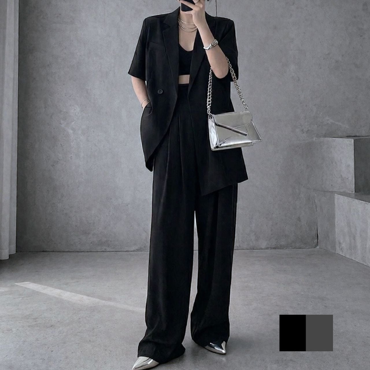 ハーフスリーブテーラードセットアップ 0582