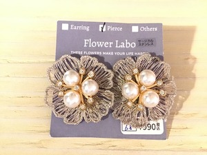 Flower Labo/レースフラワーピアス