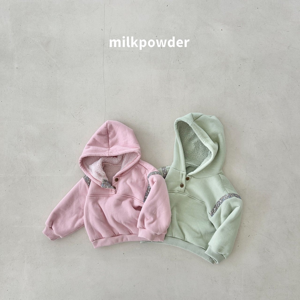 ミルクパウダー / milkpowder / メロナフードT / 韓国子供服 / キッズ / 26winter〖取寄〗*XS~JS*
