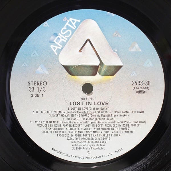 Air Supply / Lost In Love [25RS-86] - 画像3