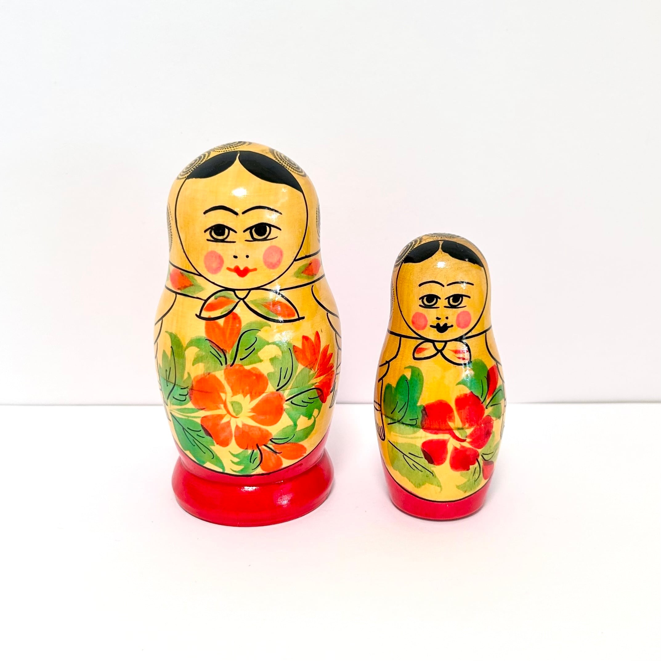 ビンテージ ソ連 マトリョーシカ 13cm4ピース セミョーノフ USSR