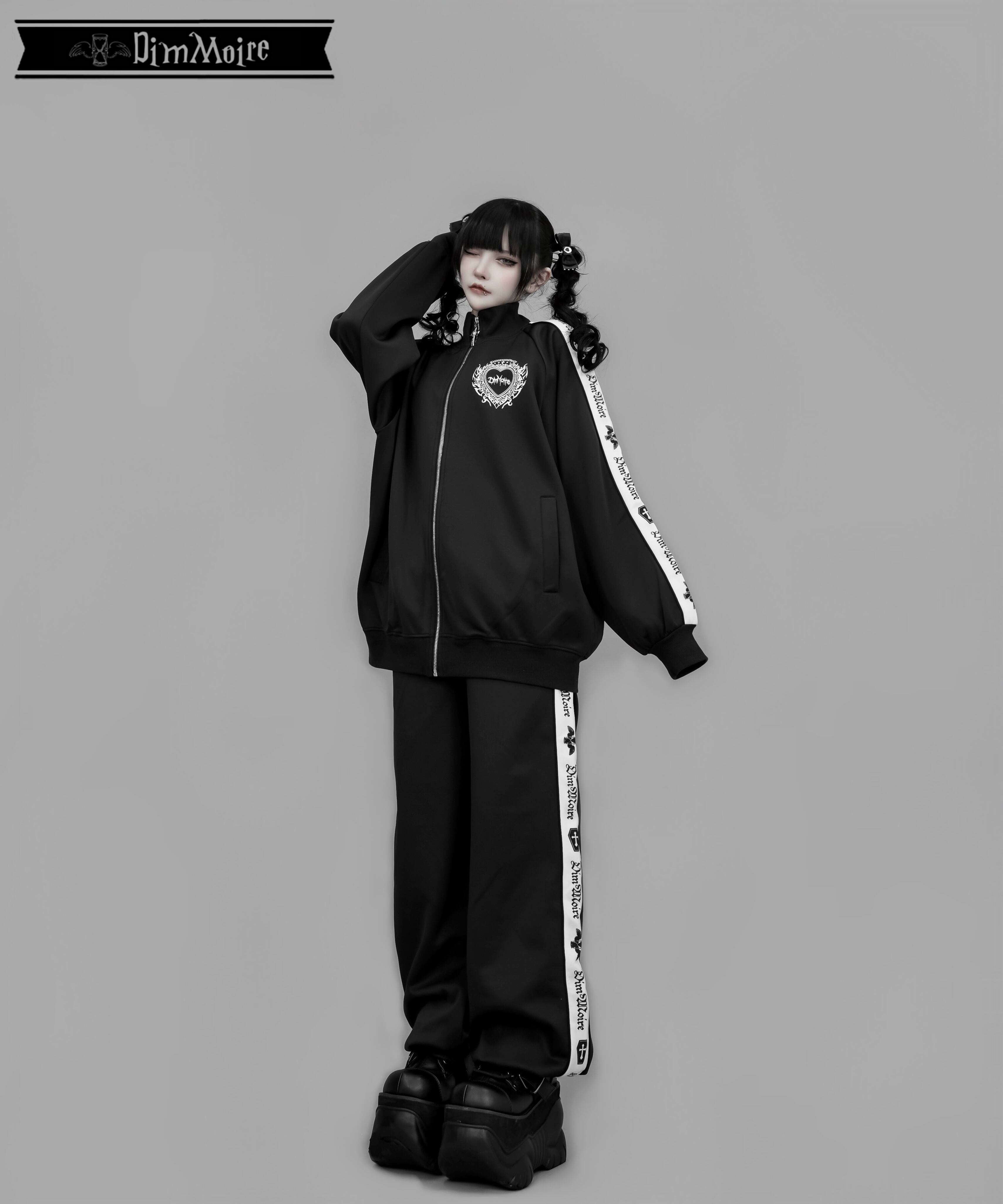 ロゴプリントジャージトップス【Black】 | DimMoire