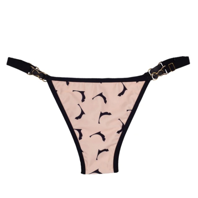 Ilona Reversible Bikini Bottom - Black + Cat