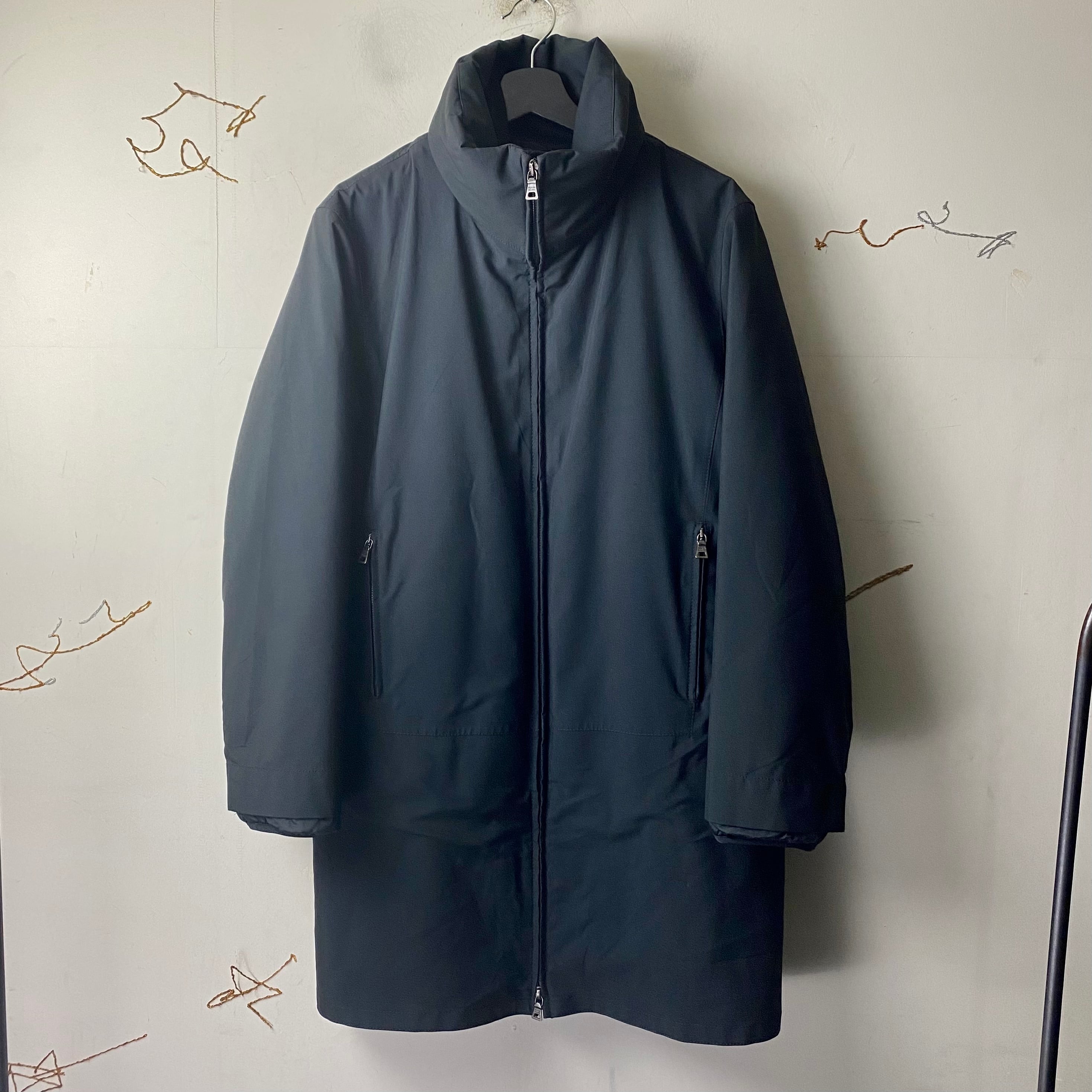 PRADA black gore-tex coat with detachable nylon jacket | NOIR ONLINE
