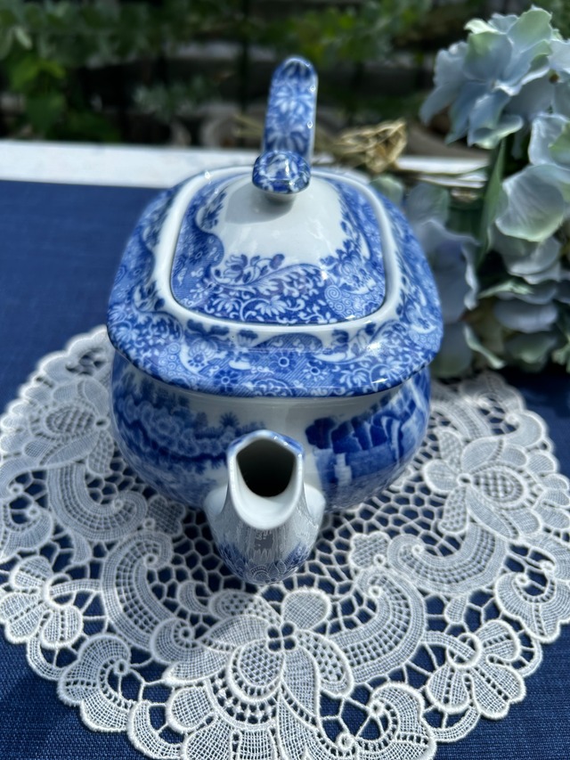 SPODE社　ブルーイタリアン　ティーポットオリジナル①