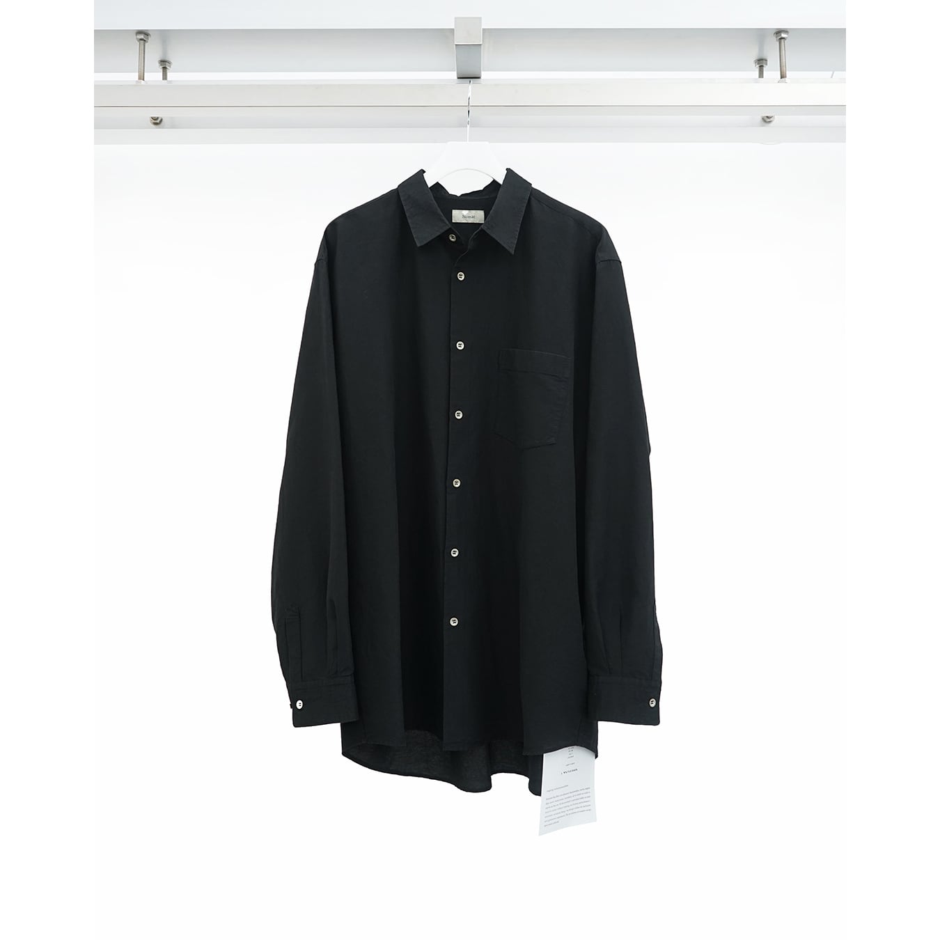 ROKU購入 nomàt☆nomat シャツ黒（fumika・enof） Nomàt] (ノマット) N-B-12 L/S Shirt / Silk Cotton | Clique Tokyo