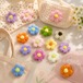 手編み毛糸の小花飾り（約4cm）