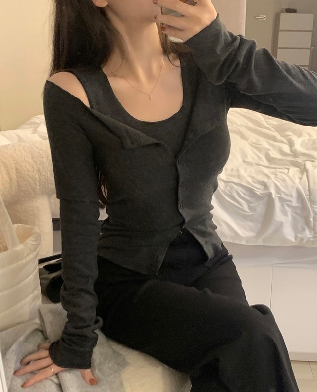 lady off shoulder set tops