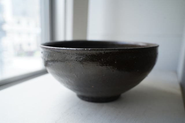 395 黒磁5.5寸丸鉢 田中敬史 KEIJI TANAKA