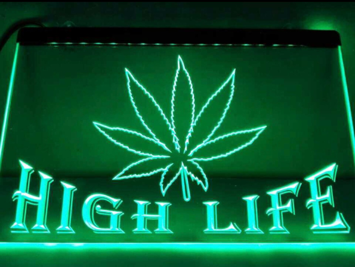 新品 レア 未使用 希少 HIGH LIFE ハイライフ マリファナ LED サイン 